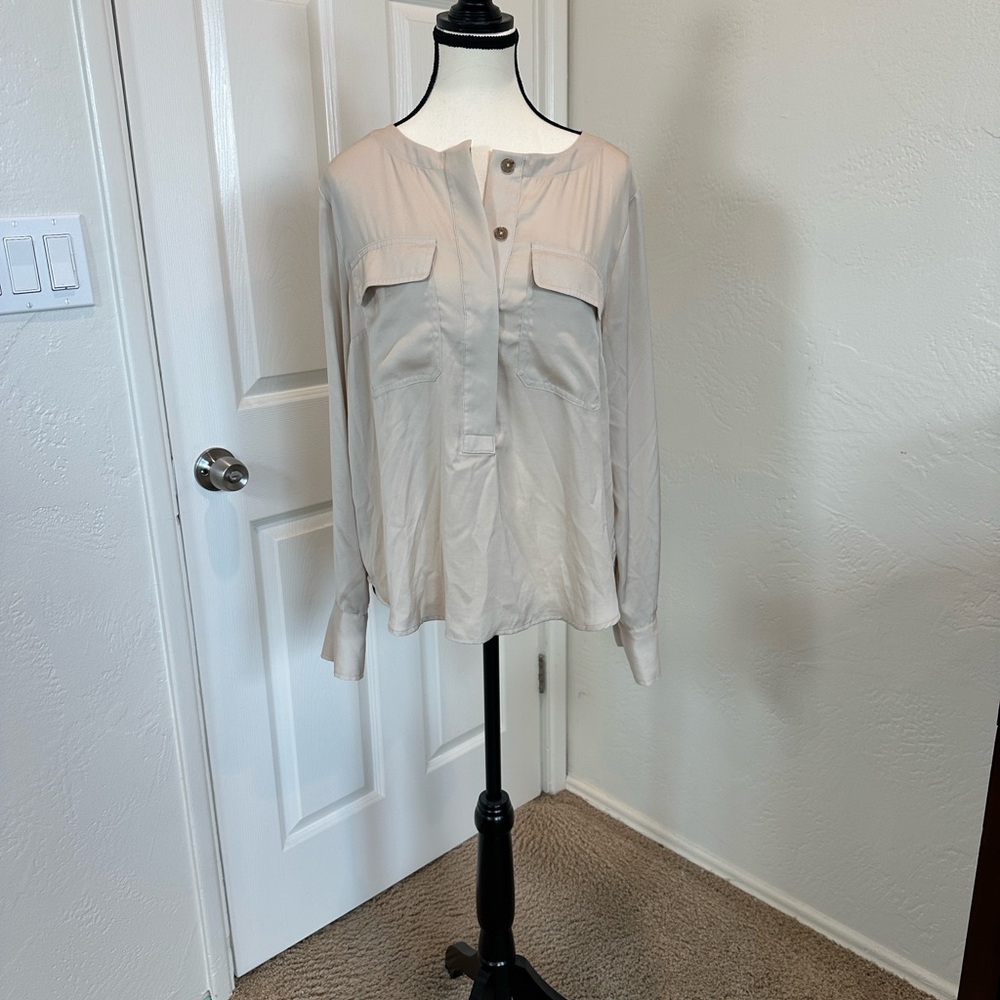 Banana Republic Beige Button-Up Shirt